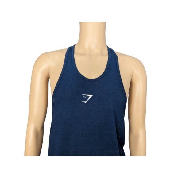 Gymshark Navy React Stringer Tank S - Picture 2 of 8